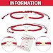 2pcs Mother and Daughter Matching Heart Bracelets Set Handmade Woven Bracelets Adjustable Rope Bracelets for Teen Girls Boy Mom Birthday Gifts (red)