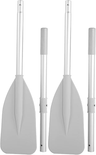 Miniatura 1 de Remos de barco, 2 piezas de remos para bote de remos de 51.97 pulgadas de largo con cerraduras de remo, eje dividido remos de aluminio canoa kayak