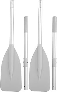 Canoe Paddle,Boat Oars,Telescopic Paddle Kayak Paddles Adjustable Length High Toughness Inflatable Boat Dinghy Canoe Water Marine Sports Aluminium Alloy Oars 2pcs Paddle with 2Pcs Rod Set