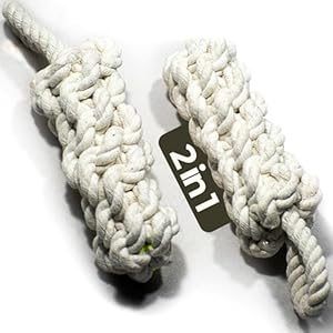 DOGGIE DOG Attractive dog toys rope for teething accessories toy for pet for large, small & all puppies. Best for german shepherd, Adult beagle, Labrador. Interactive play tug of war combo