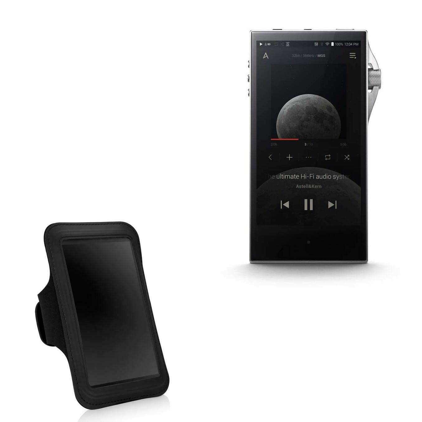 BoxWave Case Compatible with Astell & Kern SA700 - Sports Armband, Adjustable Armband for Workout and Running - Jet Black