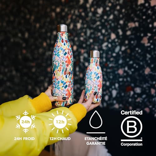 Bouteille isotherme 1L Qwetch en acier inoxydable étanche