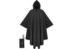 Hooded Rain Poncho with Zipper: Watertight and Weightless