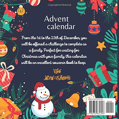 Miniatura 2 de Advent calendar, 25 Family challenges Waiting for christmas Christmas gift books Family challenges Book advent calendar kids One day a challenge