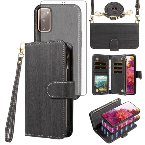 Housse Samsung S20 FE 5G avec fermeture éclair et sangle anti-chute