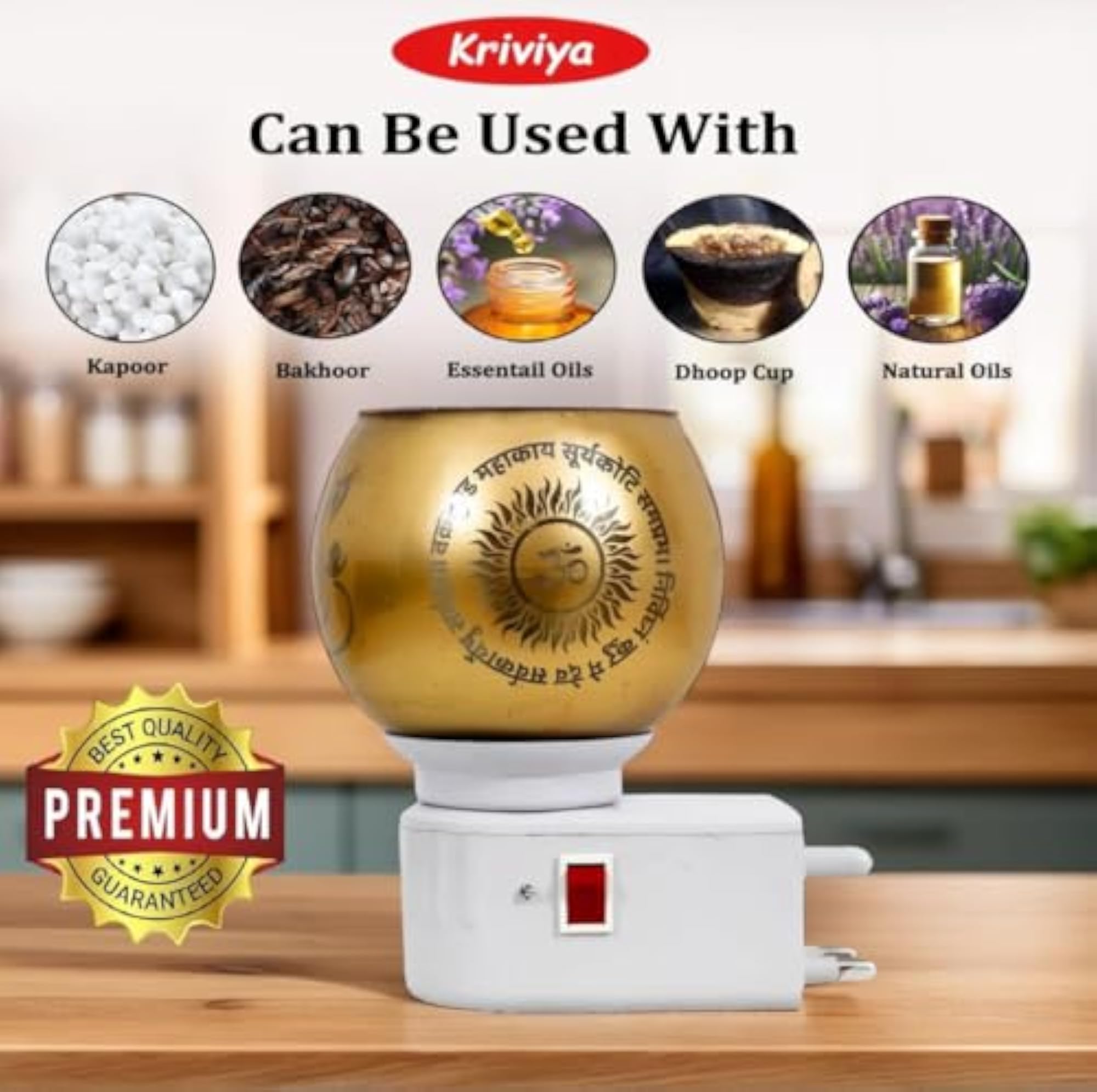 Electric Camphor Diffuser Burner, Multi Functional