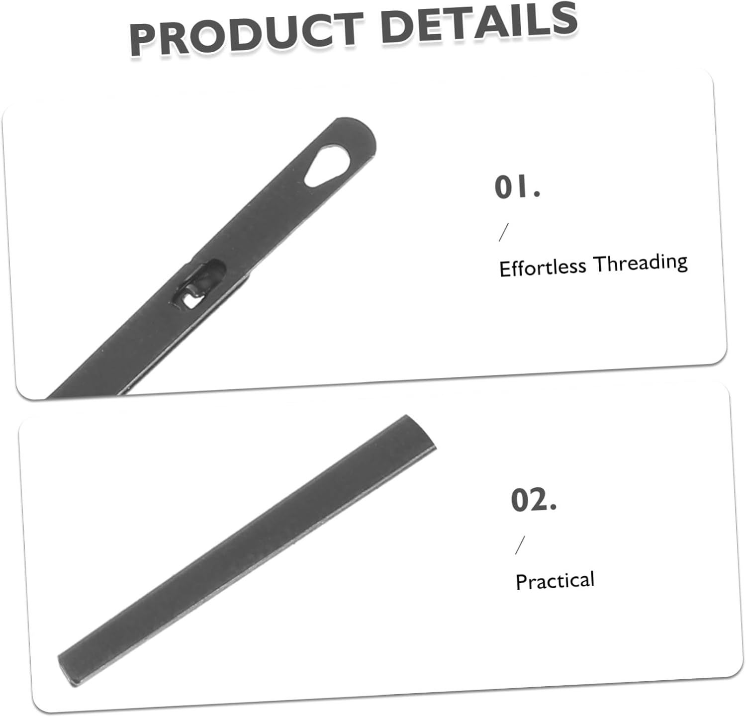 MINAOLULUS Leather Sewing Needles Set with Superior Strength with Double Hole and Large Eye 3pcs Metal Leatherwork Needles Versatile Design for Leathercraft and Bag Repair for DIY