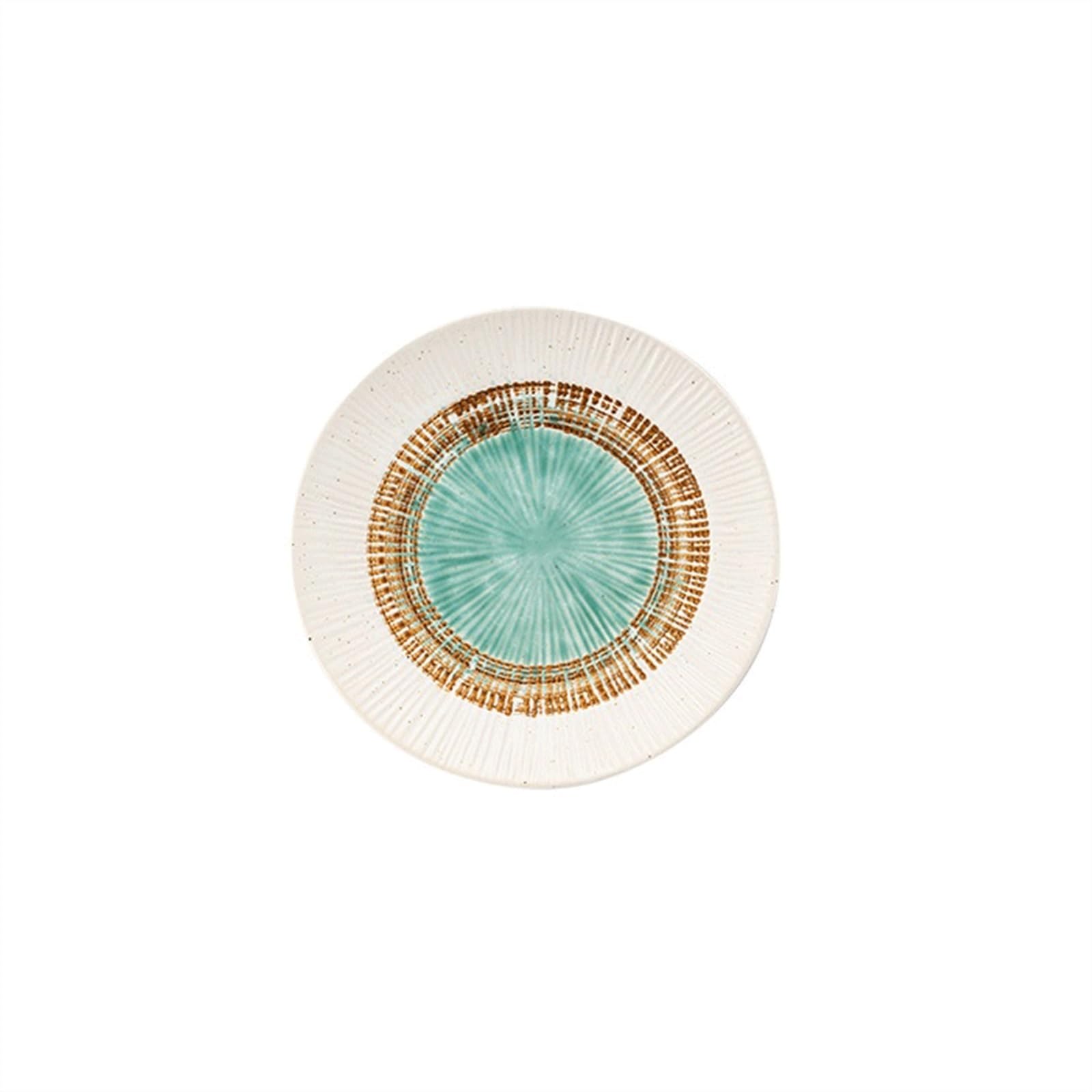 HPTHLY Plate Ceramic Steak Plate Fruit Plate Dim Sum Plate Dinner Plate White Dinner Plate Creative Plates Western Tableware Plates Dessert Plate (25.5Cm)