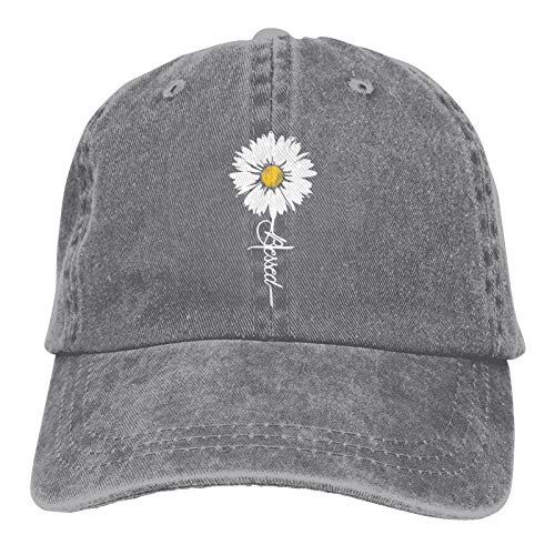 Waldeal Girls' Adjustable Daisy Blessed Hats Kids Faith Vintage Washed Baseball Caps Grey #TOP9