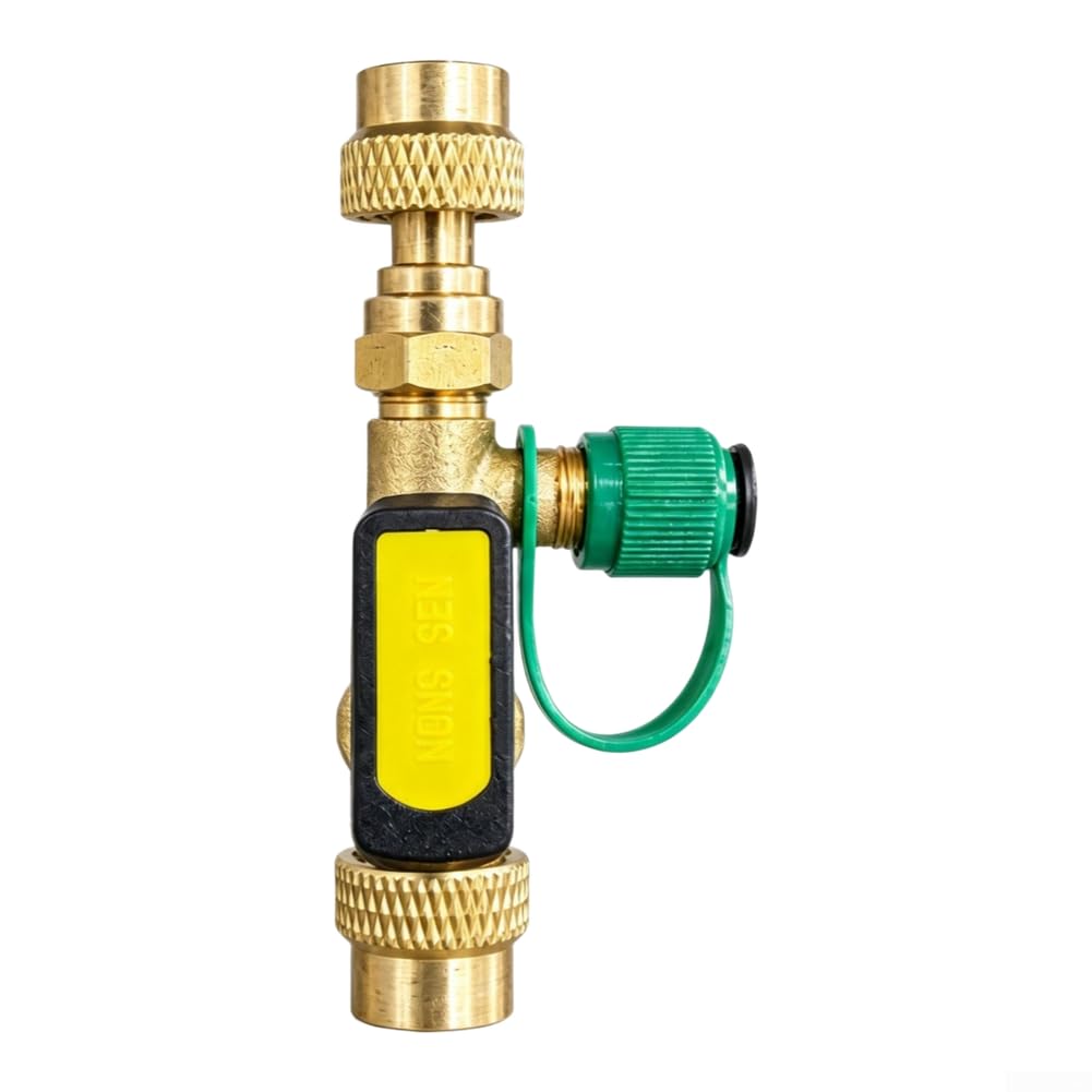 Válvula de Bola 3 Vías para latón HVAC para vacío Válvula de