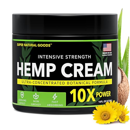 Image of Super Natural Goods Hemp Cream | Botanical Cream with a Cooling Sensation for Localized Application | 16 oz