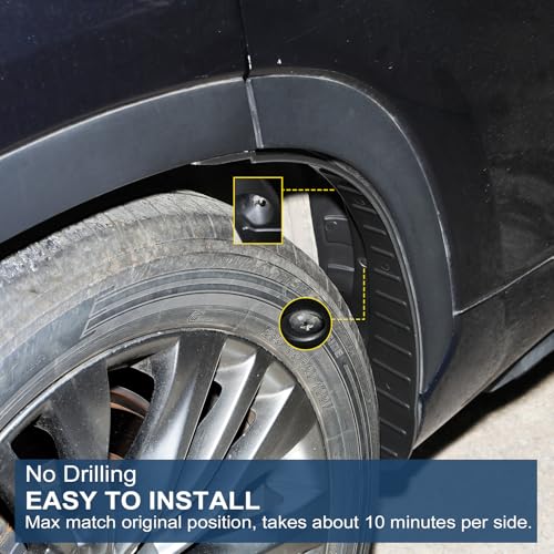 Image of Mudguards Fit for Toyota Highlander 2020-2025, Rear Mud Flaps Rear Fender Cover Rear Splash Guards Mudflaps Mud Guard Set Compatible with 2021 2022 2023 2024 Toyota Highlander