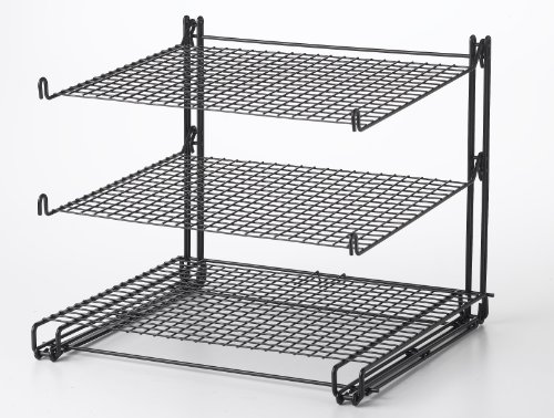 Nifty 3-Tier Cooling Rack – Non-Stick Coating, Wire Mesh Design, Dishwasher Safe, Collapsible Kitchen Countertop Organizer, Use For Baking Cookies, Cakes, Pies #TOP7