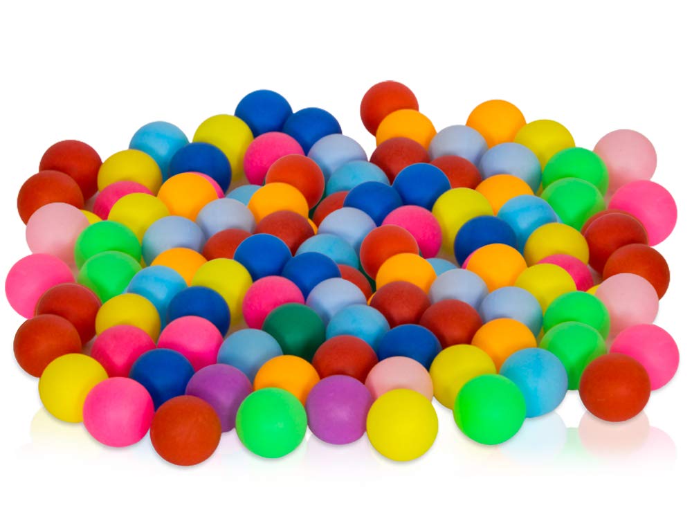 LestiourPing Pong Balls 50/100 Pack Colored Ping Pong Balls Bulk 2.4g, 40mm Entertainment Table Tennis Balls for Kids, Pong Balls, DIY Games Fun Arts and Learning Activities (50pcs)