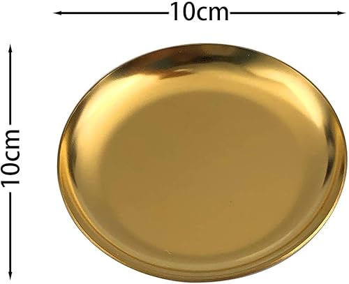 Miniatura 2 de Freelove Bandeja redonda pequeña, 2 unidades, 4 pulgadas, dispensador de jabón, candelabro, organizador de joyas para decoración de habitaciones
