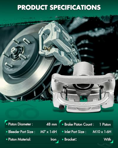 Image of SCITOO Rear Left Brake Caliper With Bracket 19B3277 Compatible For Toyota Sequoia 2008-2016 For Toyota Tundra 2007-2016