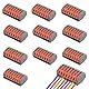 Huybaa 8 Ports lüsterklemme, 10PCS lüsterklemmen steckbar, klemmleiste,klemmen elektro,verbindungsklemme（Orange）