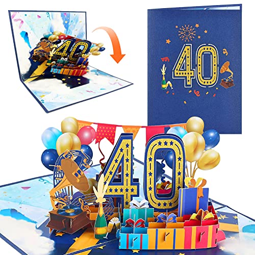 Biglietti Biglietto Auguri Compleanno 40 Anni 3d