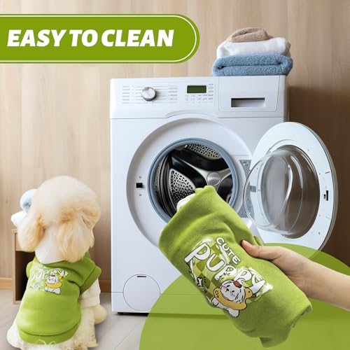 Chihuahua Kleidung, FainFun Hundebekleidung, Hunde Weihnachtspullover, Hunter Hundepullover, Schützt das Gesicht Ihres Hundes oder Ihrer Katze, mit Schlepplöchern (Weiß Grün, M)