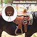 Sunnymove 2 pcs Fleece Horse Buckle Covers Horse Cinch Protectors Leather Cinch Protector