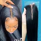 2x6 Hd Lace Closure Straight Indian Virgin Human Hair,20Inch Middle Part Pre Plucked Natural Hairline Transparent Swiss Lace Closure Human Hair