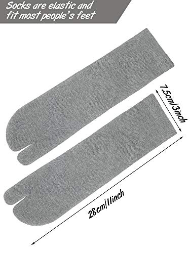 Geyoga 6 Pairs Flip Flop Socks Tabi Split Toe Socks Elastic Cotton for Men Women2