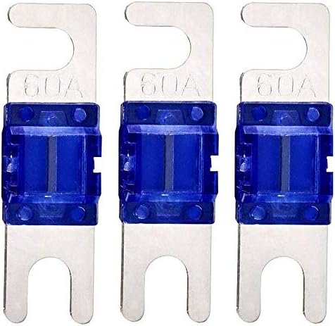 Mini ANL 60 Amp Fuse For Automotive Marine Audio Video System Electronics Fuse 3 Pack (60A)