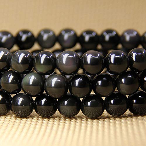 Image of Handmade Gem Semi Precious Gemstone 6mm Round Beads Stretch Bracelet 7 inch Unisex