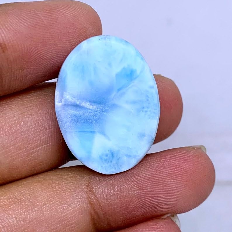 Larimar de qualité gemme ovale de 25 mm pour joaillerie fine - 5
