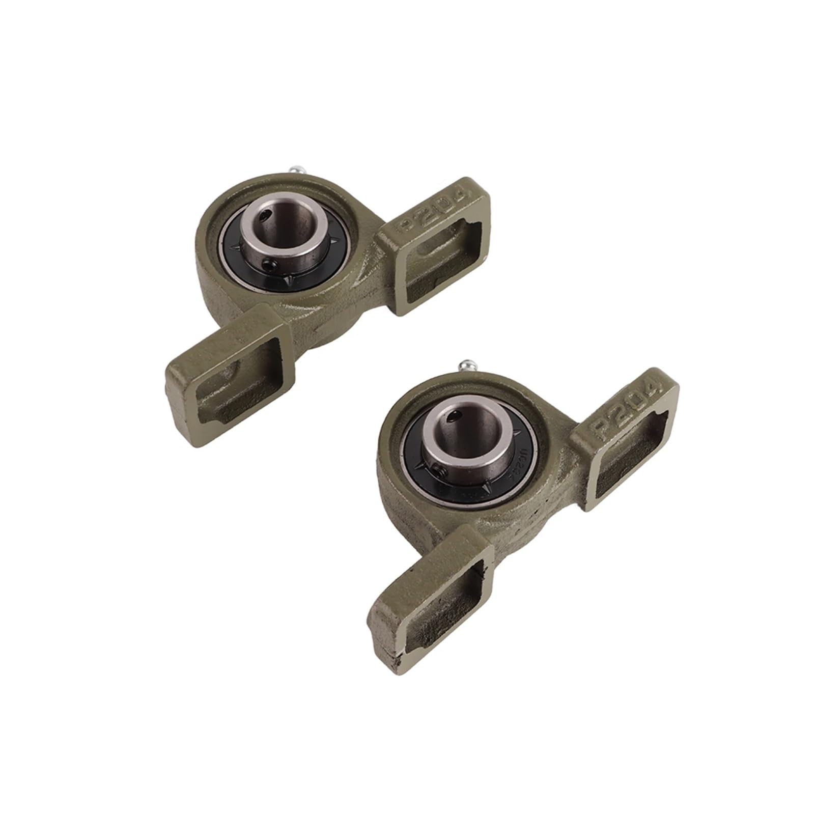 Rodamientos pequeños, 2 piezas, 12-80 mm de diámetro, rodamiento de bolas de dos pernos, carcasa de bloque de almohada, rodamiento de autoalineación, soporte de eje, rodillo esférico(UCP205 25 mm)
