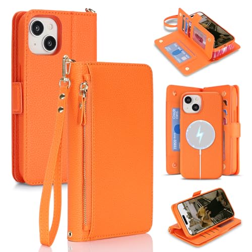 Cavor �Ή�iPhone15�P�[�X�蒠�^iPhone15 MagSafe�P�[�X���K����X�giPhone15���E�� �P�[�X���E�\ �w�ʃ|�P�b�g�t��iPhone15 ���z�^�J�o�[������2in1 ���O���\�yMagSafe�Ή��z?�}�ڊv ���C�����X�[�d��