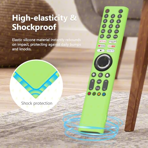 Image of RAYA Silicone Protective Cover Compatible with Xiaomi Mi TV Remote | 2025 Edition Mi FX /F Series /F Pro /X Pro /X Series TV RemoteControl Case (Luminous Green)