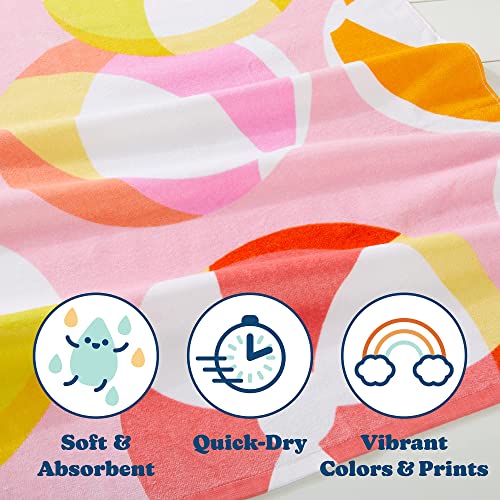 Sun Sprouts 100% Cotton Beach Towel Beach Balls Pattern For Kids & Toddler. Bath, Pool, Camping, Travel Towel For Boys & Girls. 30” X 60” Quick-Dry & Super Absorbent Beach Blanket #TOP5