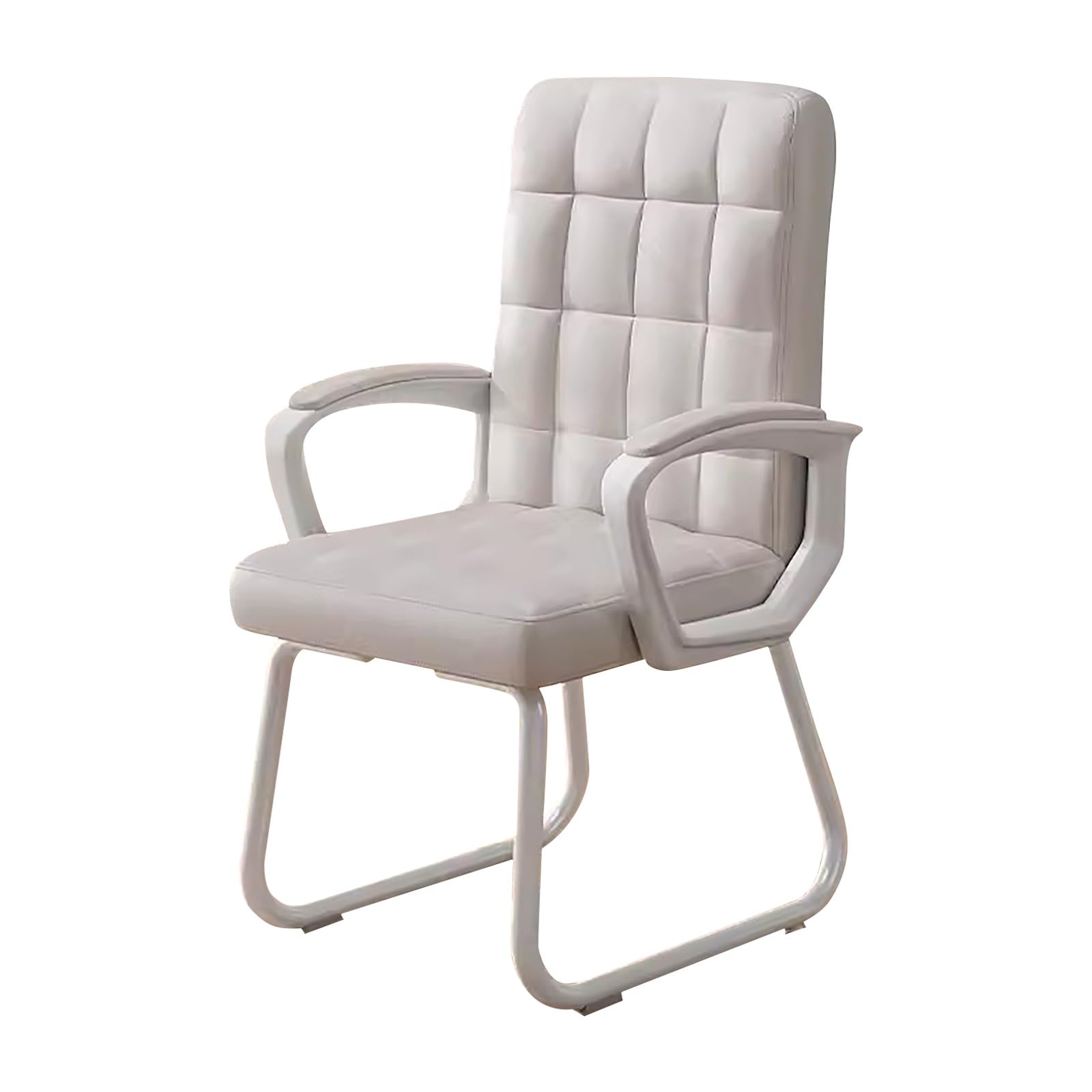 Chaise de bureau en cuir sans roulettes design Slish pour salle de réunion