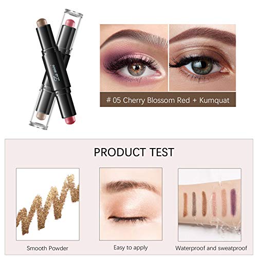 Ownest 10 Colors Eyeshadow Stick,Glitter Eyeshadow Pen Set Shimmer Shiny Eyeshadow Double Head Eyeshadow Cream Waterproof Diamond Eyeshadow Set