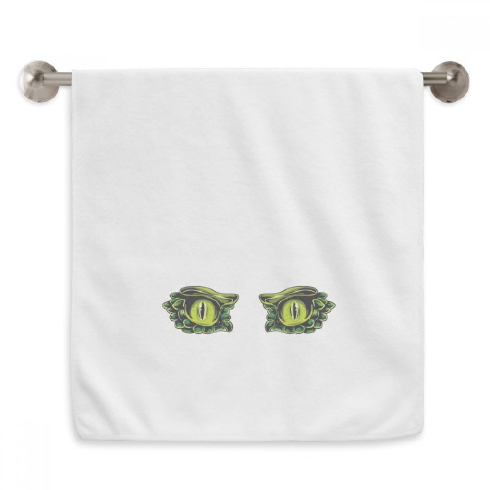 Serviette de toilette yeux monstre animal blanc 13x29 pouces moelleuse