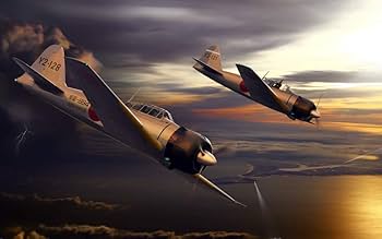 Amazon.co.jp: 絵画風 壁紙ポスター （はがせるシール式） ゼロ戦 零式