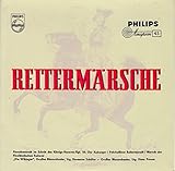 Reitermärsche / Parademarsch im Schritt des Königs-Husaren-Rgt. 18 / Der Koburger / Fehrbelliner Reitermarsch / Marsch der Finnländischen Reiterei / Bildhülle mit Original Kunststoffinnenhülle / Philips 423182 / Deutsche Pressung / 7 Zoll Vinyl Single Schallplatte SP / Die Wikinger, Großes Blasorchester, Ltg. Herrmann Schäfer / Großes Blasorchester Ltg. Hans Freese /