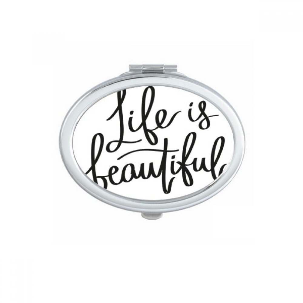 Miroir de main cadeau multicolore avec message inspirant
