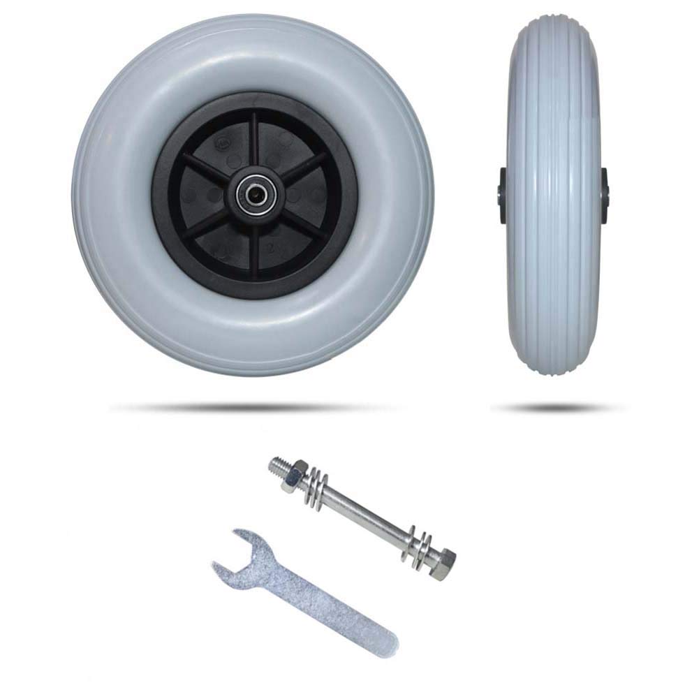 Ruedas de Repuesto para Ruedas Delanteras para Silla de Ruedas, Neumático para Silla de Ruedas con Tracción Eléctrica de 8 ", Resistente y Duradero