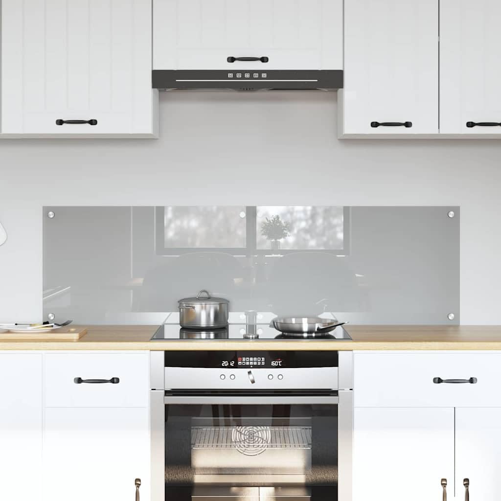 Generisch Küchenrückwand 2 pcs Hellgrau 70 x 40 cm Gehärtetes Glas,Heim Garten,Küche Esszimmer,Küchenhelfer -utensilien-3415446