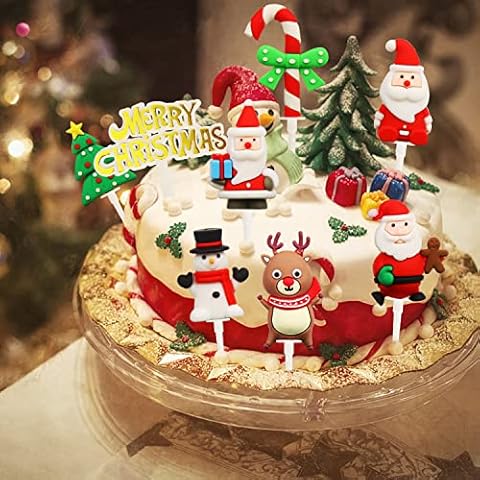 SULOLI 9PCS Christmas Cake Decorations Cover