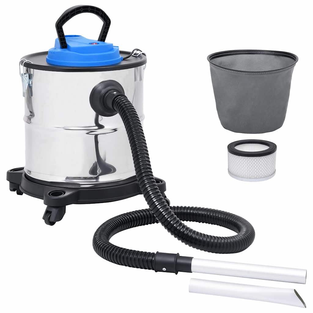 Aspiratore cenere 1200 W 20 L in acciaio inox con filtro HEPA e