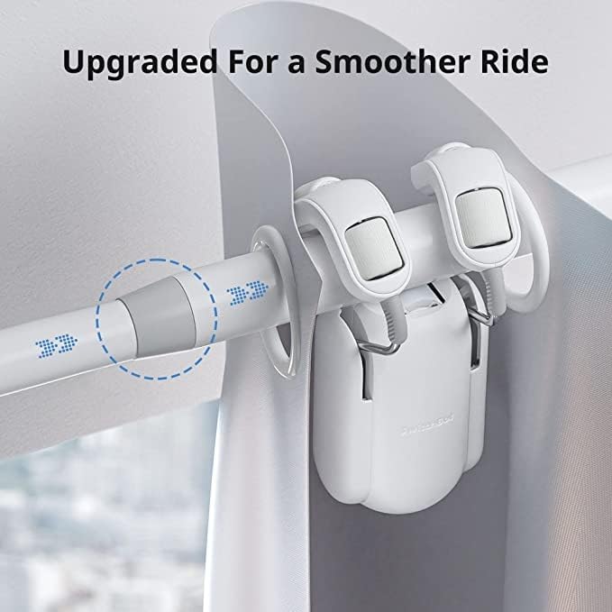 Image of Switch Bot Curtain Smart Electric Motor- Wireless App Automate Timer Control, Compatible with Alexa, Google Home, IFTTT (Rod 2.0 Version, White)