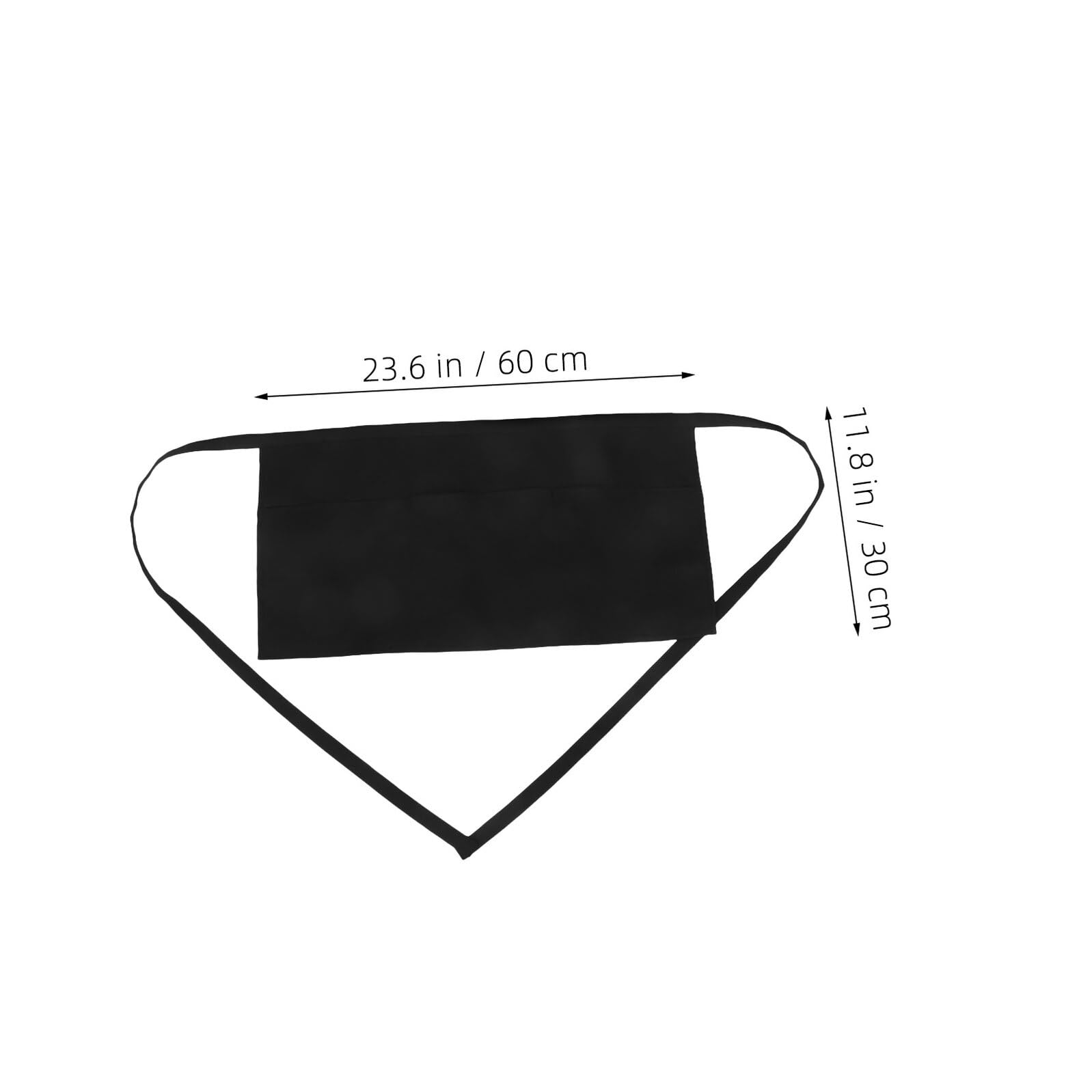 TOYANDONA Lot de 6 Demi-Tabliers de Serveur Noirs en Polyester Résistant avec 3 Grandes Compartiments, Ajustable 30X60 CM, pour Restauration, Bar, la Cuisine et Service Professionnel