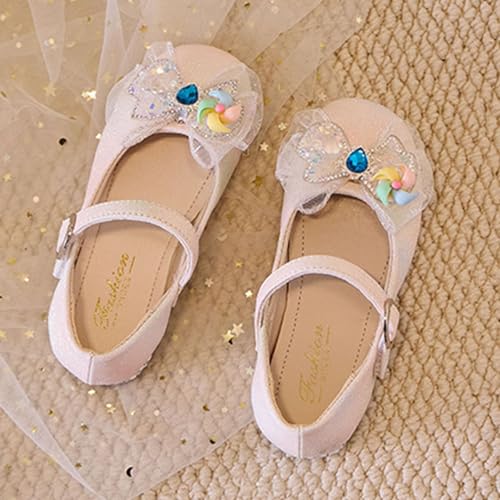 IWIHMIV Toddler Girl Princess Shoes Girls Dress Mary Jane Flower Girl Low Thick Heel School Wedding Party Shoes2
