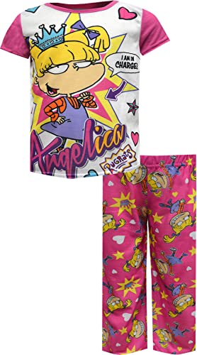 Komar Kids Girls Nickelodeon Rugrats Angelica I am in Charge Girls Pajama (8) Pink
