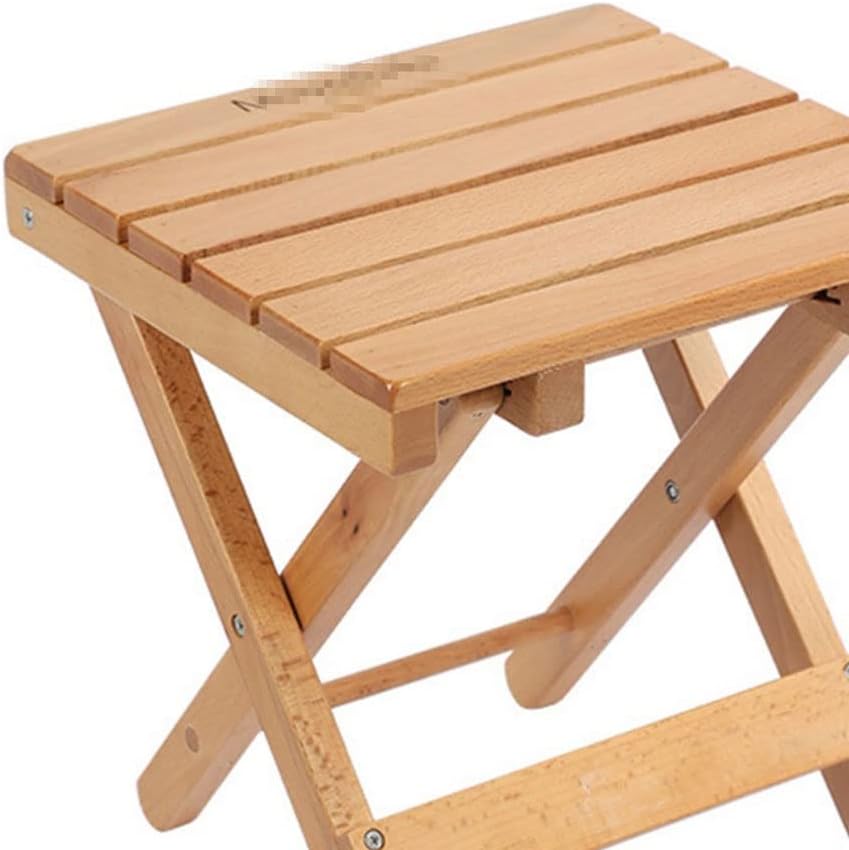Stools Chairs Wooden Small Stool Portable Folding Stool Beach Travel Chair Outdoor Camping Hiking Picnic Seat Fishing Home Stool Modern Stool (Color : Log Color)