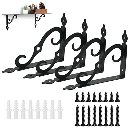 Escuadras para Estanterias 4 Piezas 14cm * 11cm Soporte Estanteria Pared 90 Grado Angulos para Estanterias Escuadras Metalicas Pared para Lavabo Estanterías Cocina y Mostrador