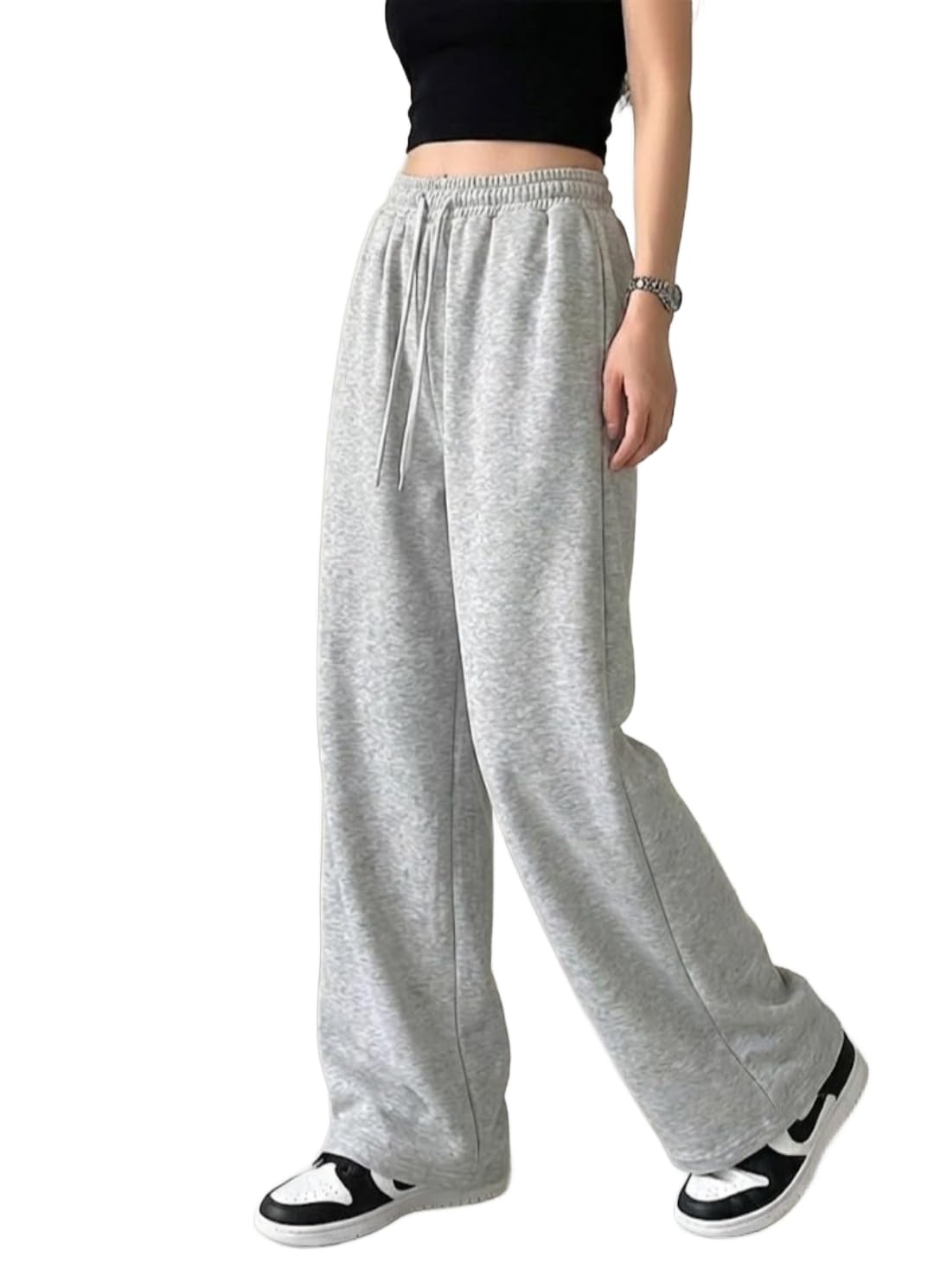 dockstreet Track Pant for Women || Baggy Fit || Track Pants || Full Elastic Jogger Track Pant ||-picture-26